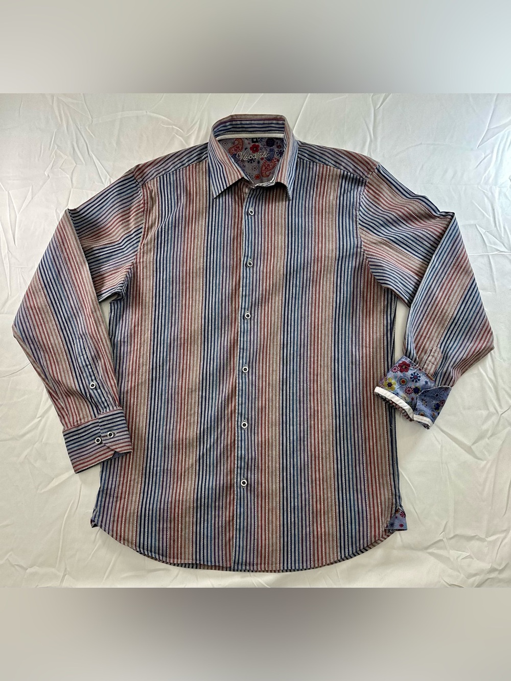 Visconti Men's Multicolor Striped Button-Up Shirt